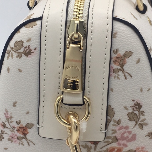COACH ROWAN SATCHEL WITH ROSE BOUQUET PRINT - Picture 5 of 16